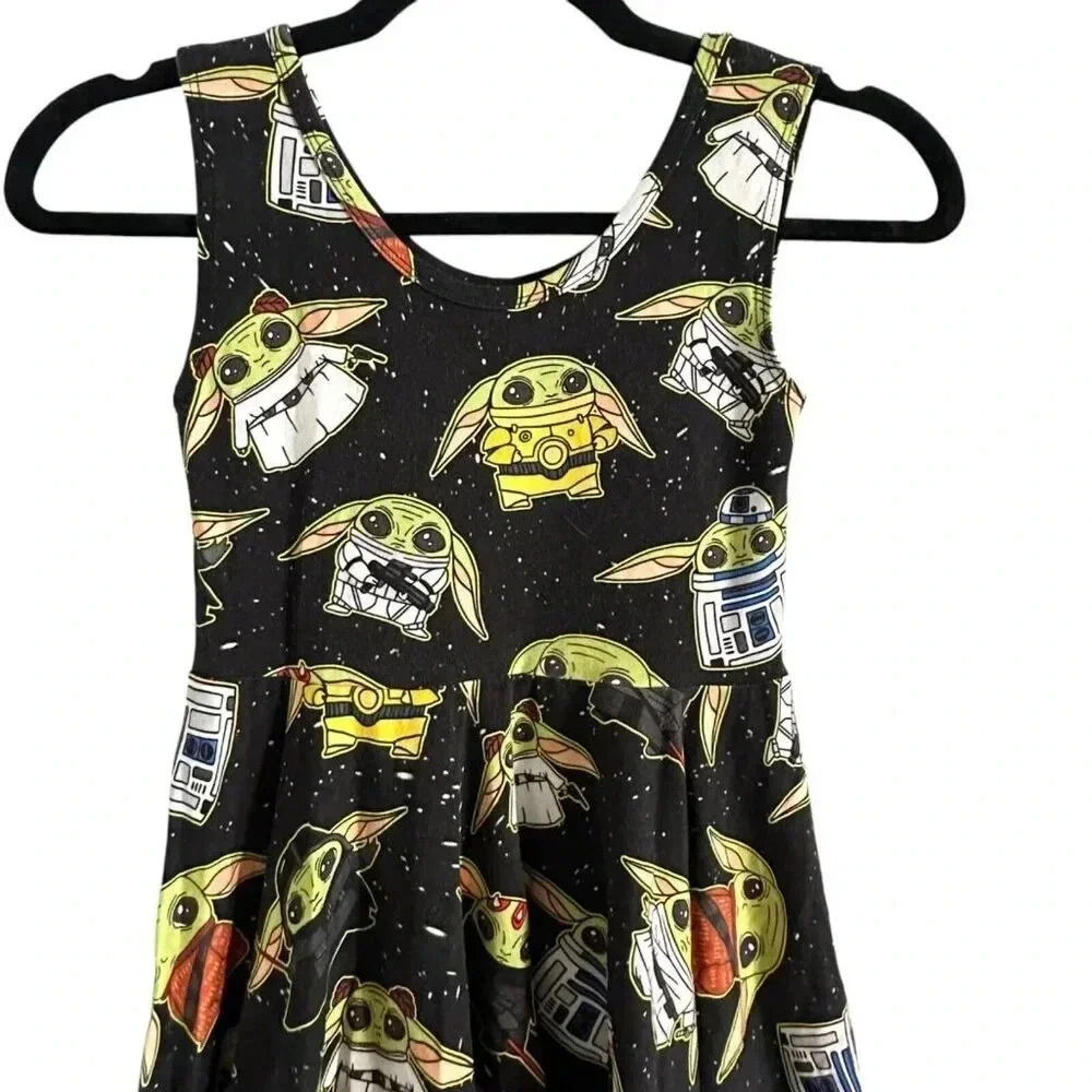 Wild Rich Kids Twirl Dress girls size 11/12 Star Wars Grogu sleeveless